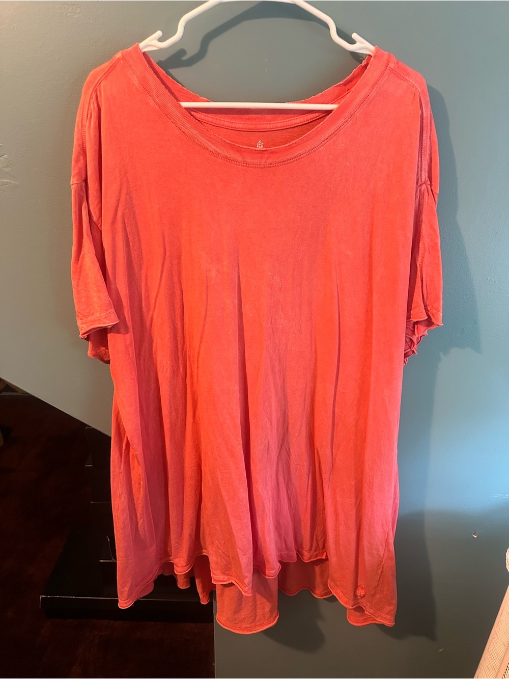 FP Movement by Free People Oversized Short Sleeve Tee in Coral